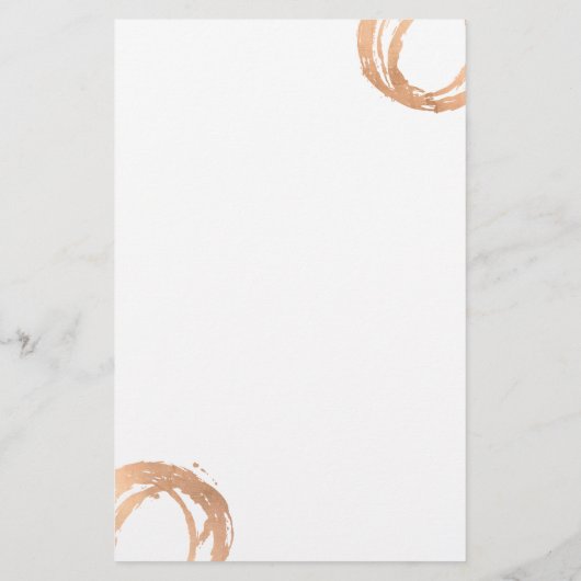 Luxe Faux Roos Gold Painted Circle Designer Logo Flyer (Achterkant)