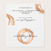 Luxe Faux Roos Goud geschilderde Circle Aftercare Visitekaartje (Buitenkant ongevouwen)