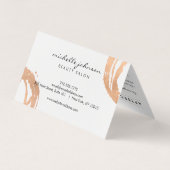 Luxe Faux Roos Goud geschilderde Circle Aftercare Visitekaartje (Achterkant)