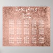 Luxe faux roos goudblad-tafelblad poster (Voorkant)