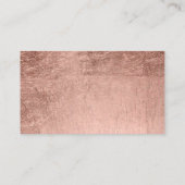 Luxe faux roos gouden blad bruiloft website informatiekaartje (Achterkant)