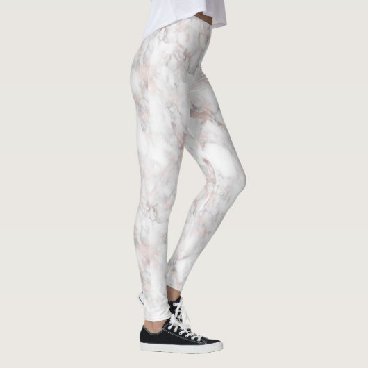 Luxe Faux Roos-gouden marmer Leggings (Rechts)