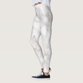 Luxe Faux Roos-gouden marmer Leggings