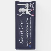 Luxe FAUX Silver Woman Makeup Artist Red Shoes Spandoek (Verticaal)