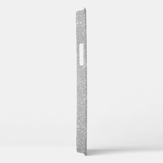 Luxe faux zilveren glitter en sprankelend op maat Case-Mate iPhone case (Achterkant / Rechts)