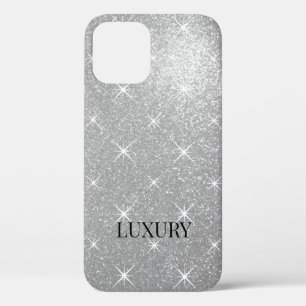 Luxe faux zilveren glitter en sprankelend op maat Case-Mate iPhone case