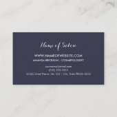 Luxe FAUX Zilveren Vrouw Make-up Artiest Rode Scho Visitekaartje (Achterkant)