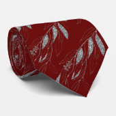 LUXE FESTIVE RED SILVER EUCALYPTUS BOTANICAL STROP STROPDAS (Opgerold)