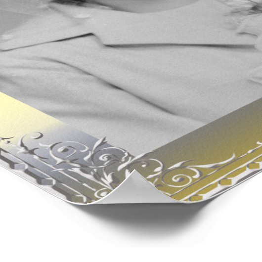 Luxe fijn goud zilveren grens lijst, aangepaste fo poster (Hoek)