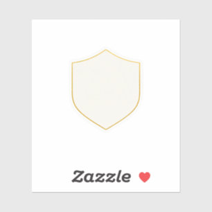 Luxe Fijne Lijn Gouden Wapen Huwelijkssjabloon Sti Sticker