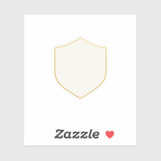 Luxe Fijne Lijn Gouden Wapen Huwelijkssjabloon Sti Sticker