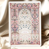 Luxe filigraan rococo bruiloft bloemenboog kaart