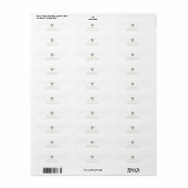 Luxe Fleur-de-lis Logo Witte Adresetiketten Etiket (Full Sheet)
