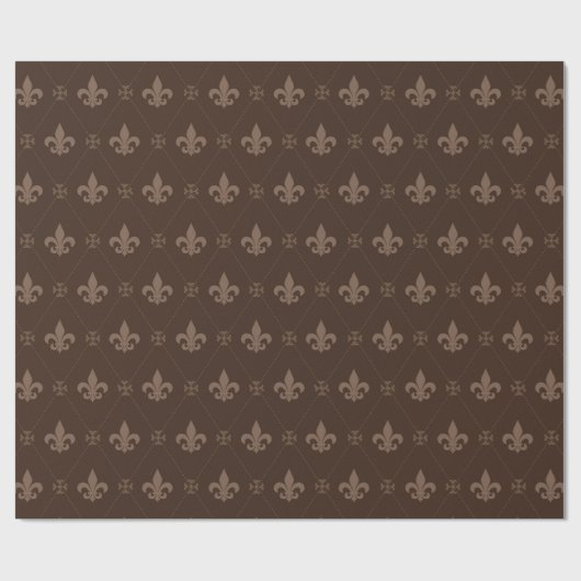 Luxe Fleur de Lis sierverpakkingspapier Cadeaupapier (Vlak)