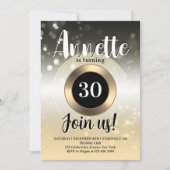 Luxe flitter sparkly verjaardagsfeestje kaart (Voorkant)