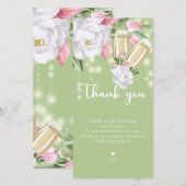 Luxe Floral 30th Birthday Bedankkaart (Voorkant / Achterkant)