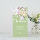 Luxe Floral 30th Birthday Bedankkaart (Staand voorkant)