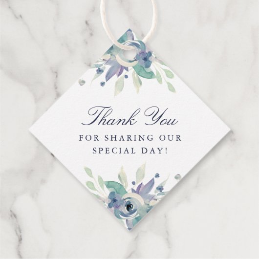 Luxe Floral Ampersand Wedding Bedankt Bedankjes Labels (Achterkant)