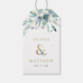 Luxe Floral Ampersand Wedding Bedankt Cadeaulabel (Voorkant)