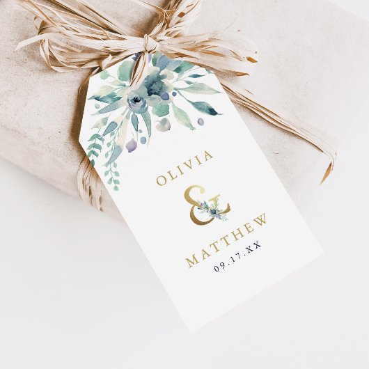 Luxe Floral Ampersand Wedding Bedankt Cadeaulabel
