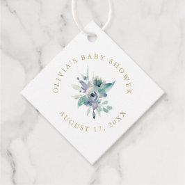 Luxe Floral Baby shower dank u Bedankjes Labels