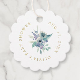 Luxe Floral Baby shower Dank u wel voor labels