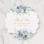 Luxe Floral Baby shower Dank u wel voor labels (Achterkant)