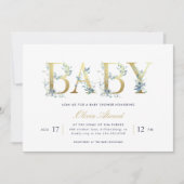 Luxe Floral Baby shower Kaart (Voorkant)