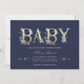 Luxe Floral Baby shower Kaart (Voorkant)