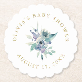Luxe Floral Baby shower Kartonnen Onderzetters