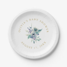 Luxe Floral Baby shower Papieren Bordje