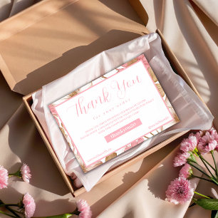 Luxe Floral Botanical Monogram Bestelling Bedankkaart