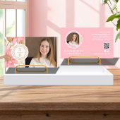 Luxe Floral Botanical Monogram Crest Logo Brand Visitekaartje