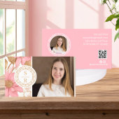 Luxe Floral Botanical Monogram Crest Logo Brand Visitekaartje