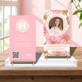 Luxe Floral Botanisch Monogram Logo Merkfoto Visitekaartje