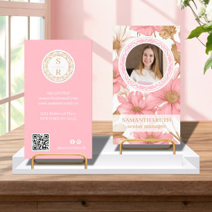 Luxe Floral Botanisch Monogram Logo Merkfoto Visitekaartje