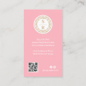 Luxe Floral Botanisch Monogram Logo Merkfoto Visitekaartje (Achterkant)