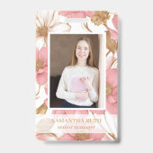 Luxe Floral Botanisch Monogram Logo Waterverf Badge (Voorzijde)