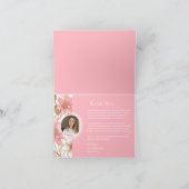 Luxe Floral Botanisch Monogram Logo Waterverf Bedankkaart (Binnen)