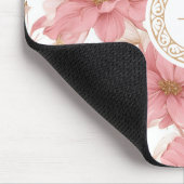 Luxe Floral Botanisch Monogram Logo Waterverf Muismat (Hoek)