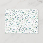 Luxe Floral bruiloft accommodaties Informatiekaartje (Achterkant)