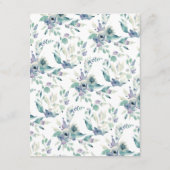 Luxe Floral bruiloft details Informatiekaartje (Achterkant)