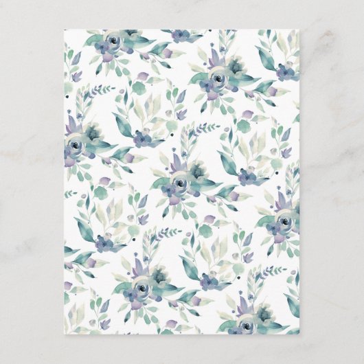 Luxe Floral bruiloft details Informatiekaartje (Achterkant)