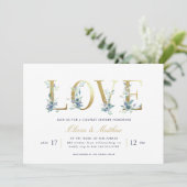 Luxe Floral Couples Shower Invitation Kaart (Staand voorkant)