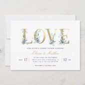 Luxe Floral Couples Shower Invitation Kaart (Voorkant)