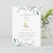 Luxe Floral Couples Shower Kaart (Staand voorkant)