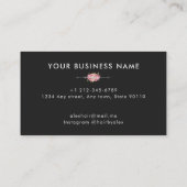 Luxe Floral Diamond Glitter Visitekaartje (Achterkant)