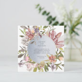 Luxe Floral | Elegante Waterverf bruiloft Kaart (Staand voorkant)