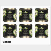 Luxe Floral Gold Black Product Labels grafische Ro (Vel)