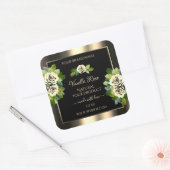 Luxe Floral Gold Black Product Labels grafische Ro (Envelop)